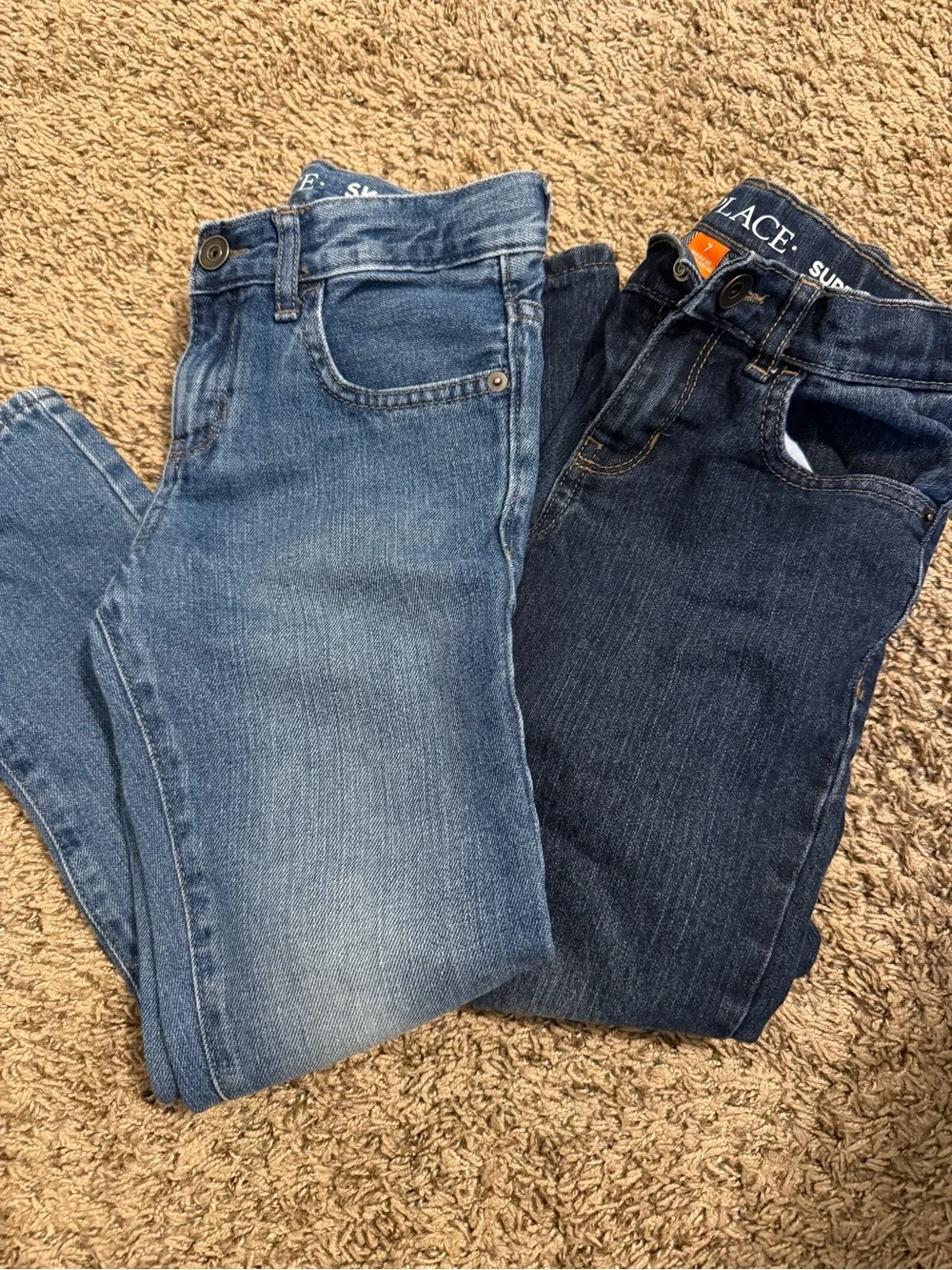 The Children's Place Boy Jeans Duo - Light Blue & Dark Blue Denim